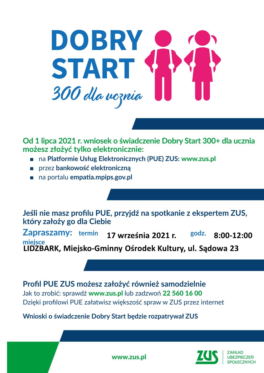 Plakat informacyjny- program Dobry Start 300+